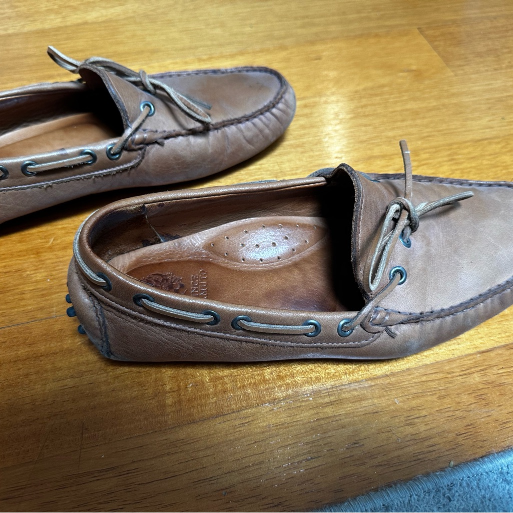 Vince Camuto Tan Mocasssins, 9.5.